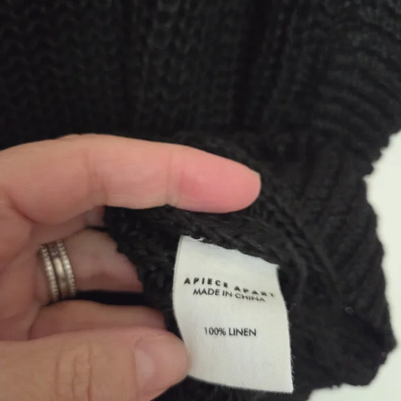 Apiece Apart Olivia Linen Vest, Black - Picture 4 of 4